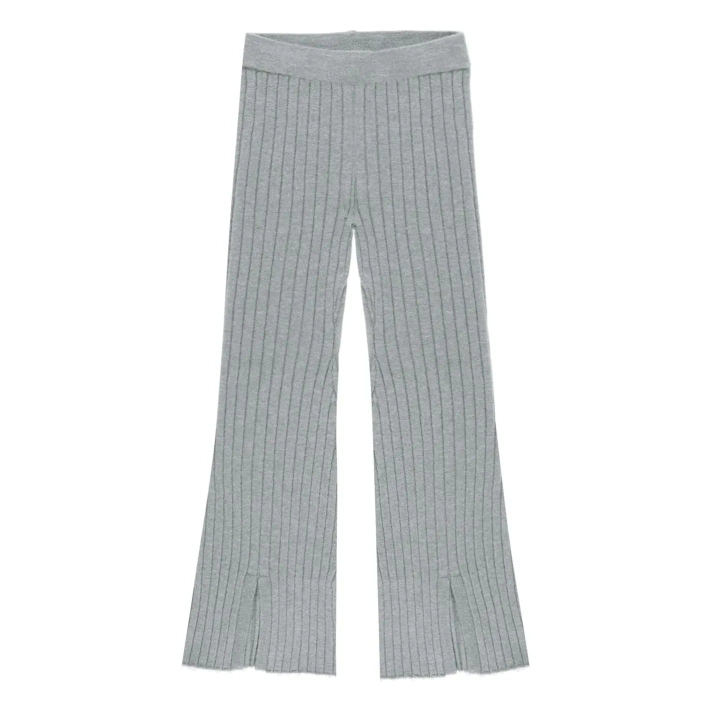 Rylee + Cru - Gerippte Schlaghose | Grau-Blau