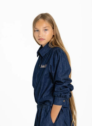 Smallable Kid - Denim Linie Bluse | Denim brut