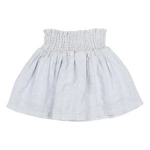 Búho - Rock aus Baumwoll-Lurex-Voile | Hellblau