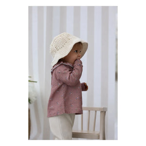 Lililotte - Charline Fleurie Bio-Baumwollbluse | Altrosa