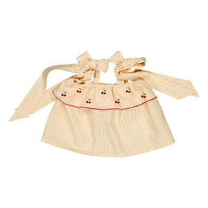 Loir - Vichy Castille Bluse mit Kirschen | Gelb