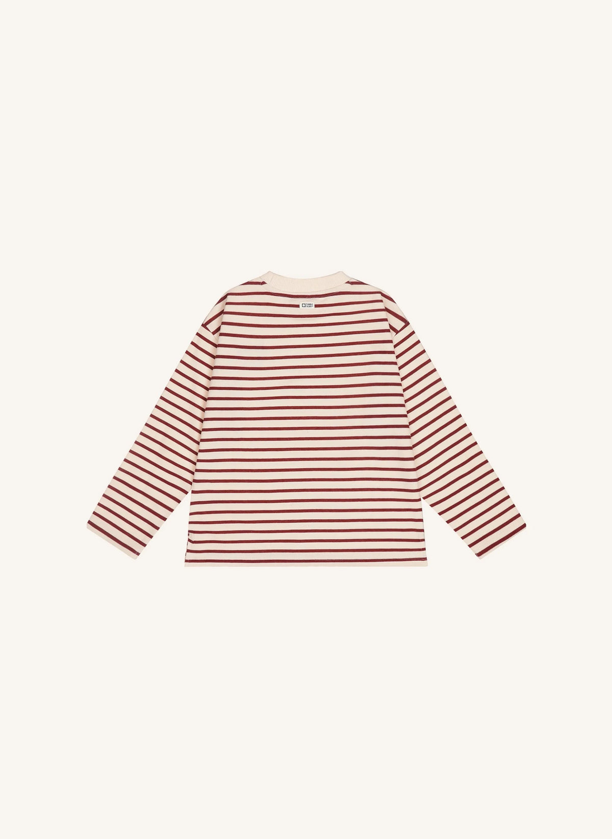 Tumble N'Dry - Celine Gestreifte Bio-Baumwoll-T-Shirt | Bordeaux