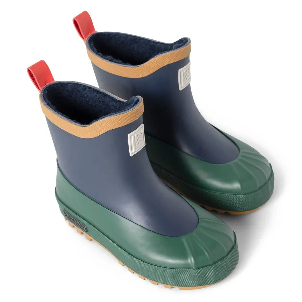Liewood - Isaac Farbblock-Gummistiefel | Dunkelblau