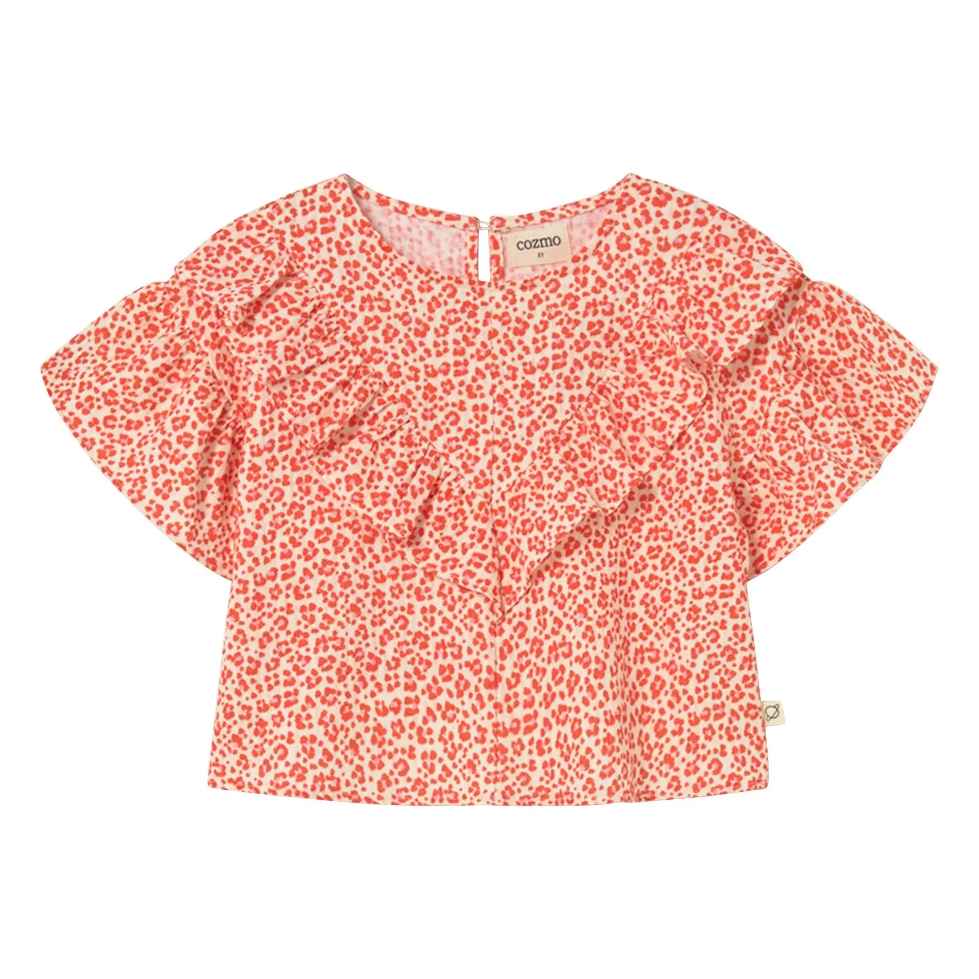 Cozmo - Dunal Leopard Bluse | Rot