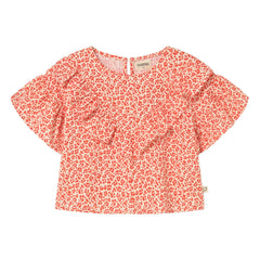 Cozmo - Dunal Leopard Bluse | Rot