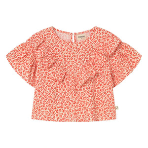 Cozmo - Dunal Leopard Bluse | Rot