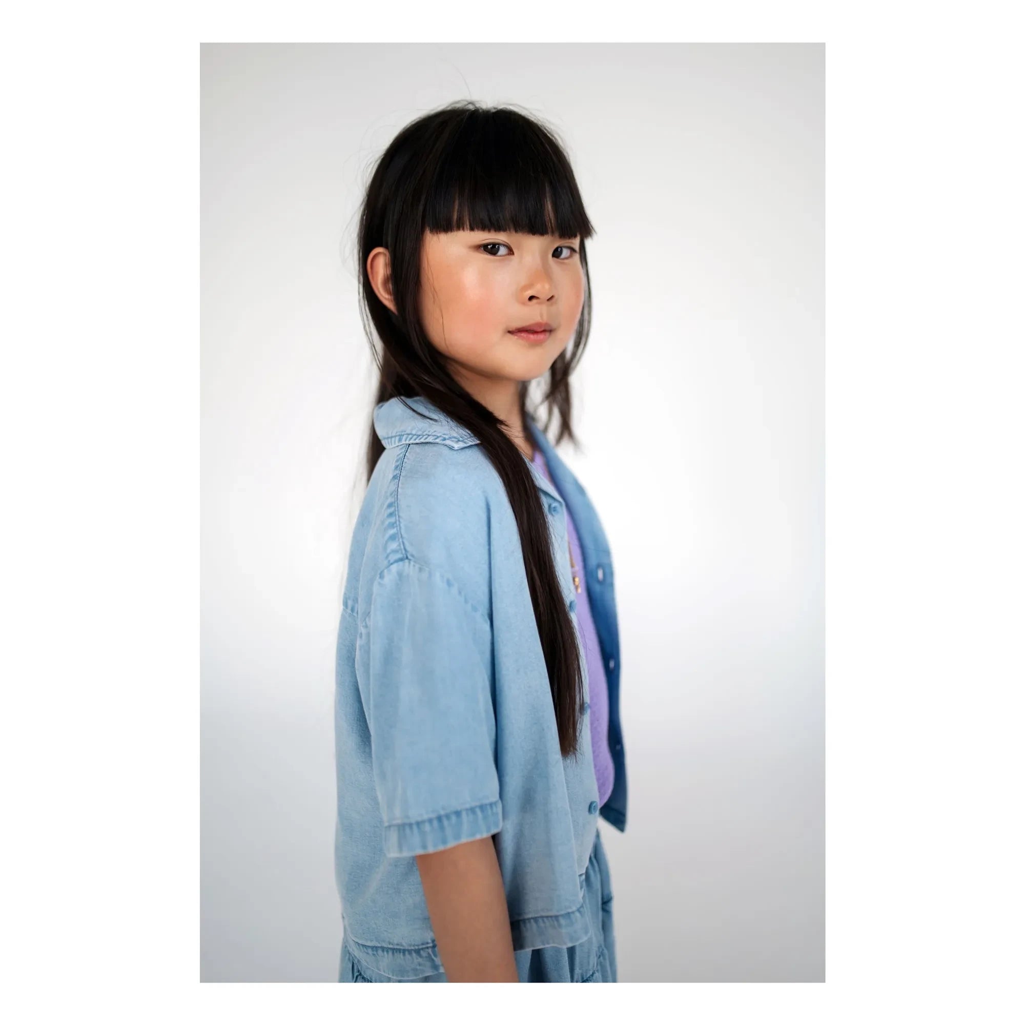 Repose AMS – Crop Tencel Hemd | Helles Denim