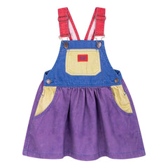 Favorite People - Colorblock Mozzarella Latzhosenkleid | Lila