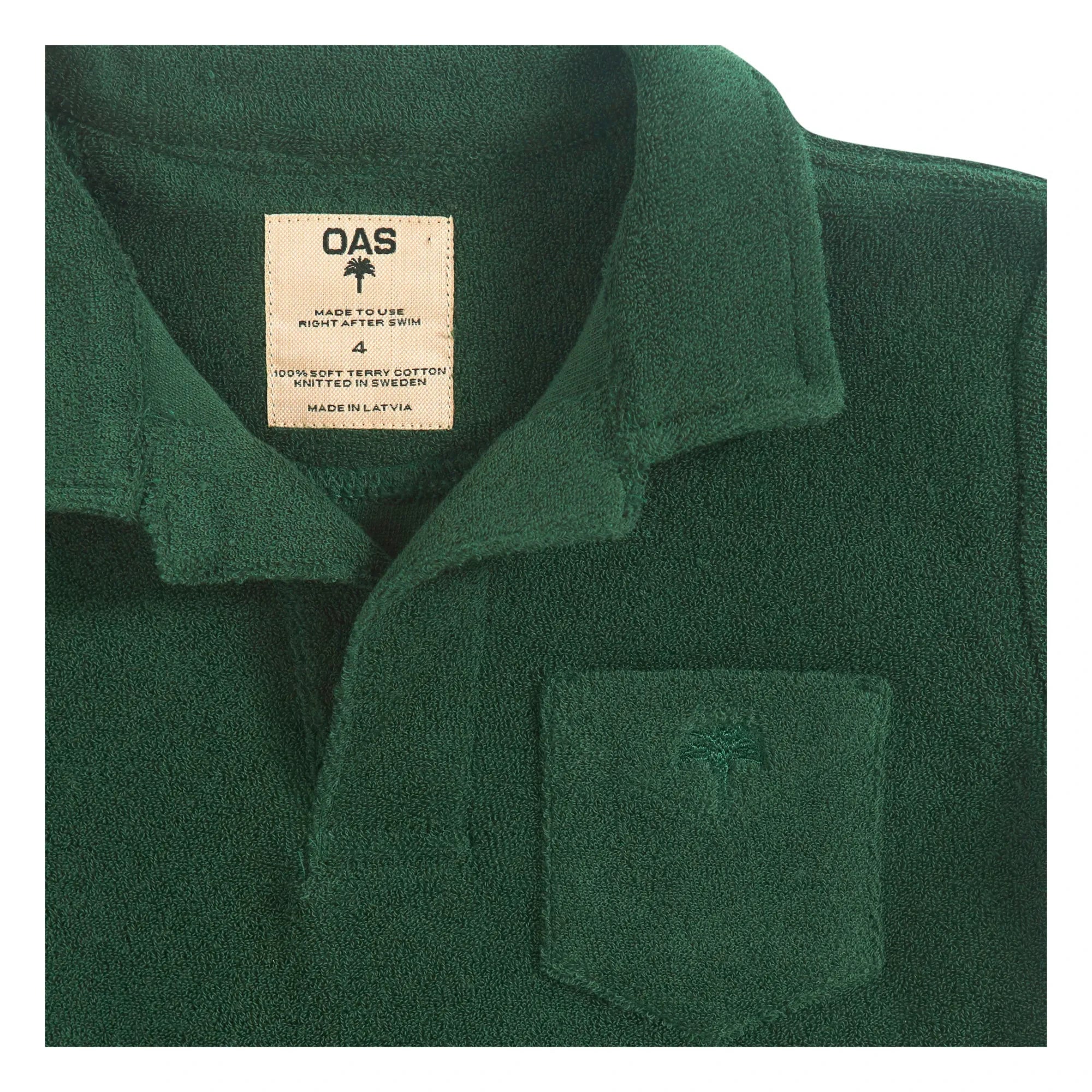 OAS - Frottee-Poloshirt | Chromgrün