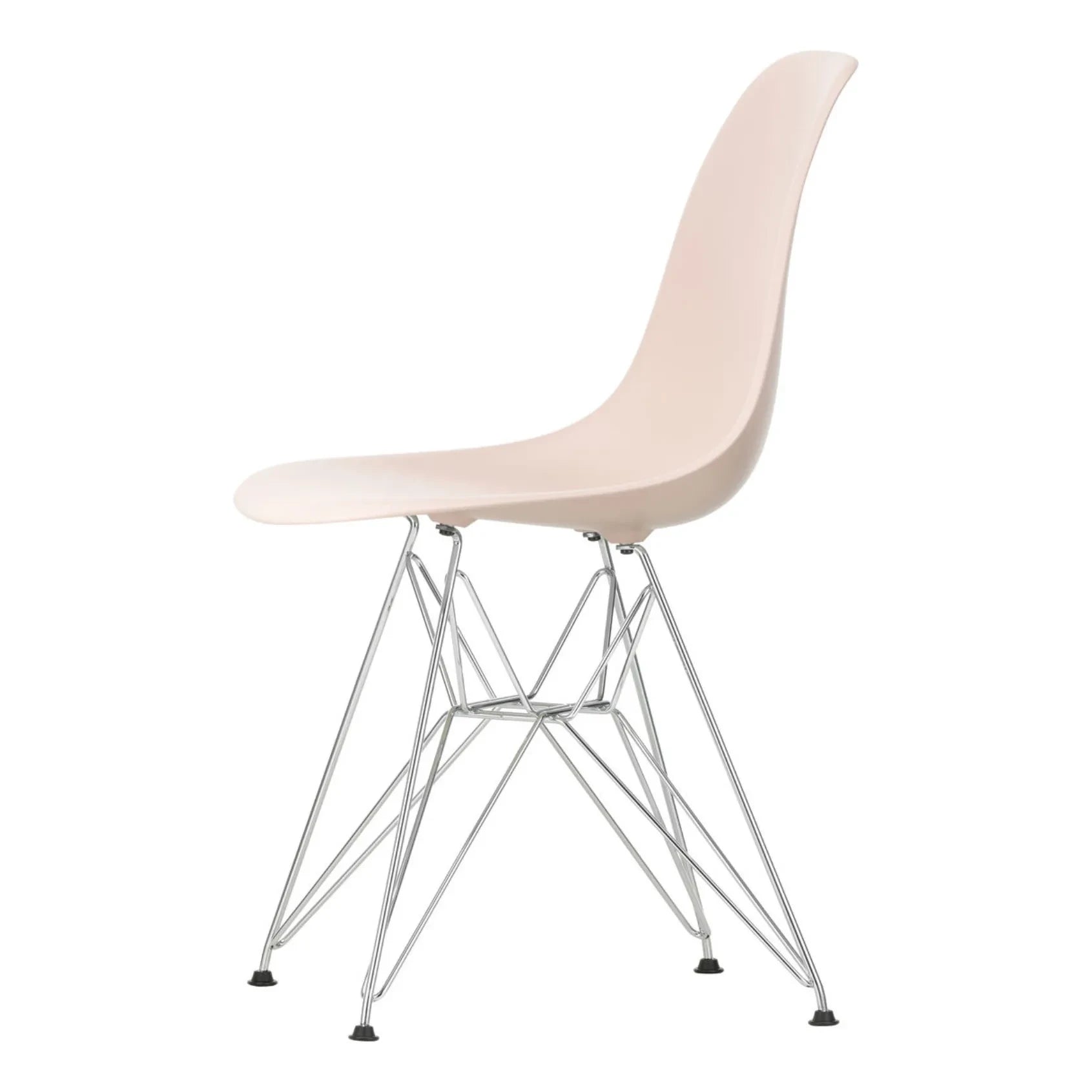 Vitra - DSR Kunststoffstuhl - Chromgestell - Charles & Ray Eames | Hellrosa