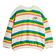 Mini Rodini - Gestreiftes Sweatshirt aus Bio-Baumwolle | Ecru