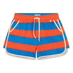 Repose AMS - Gestreifte Jogger-Shorts aus Bio-Baumwolle | Rot
