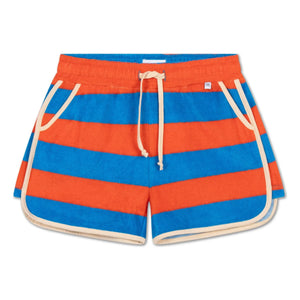 Repose AMS - Gestreifte Jogger-Shorts aus Bio-Baumwolle | Rot