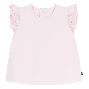 Petit Bateau – T-Shirt mit Lochstickerei | Rosa