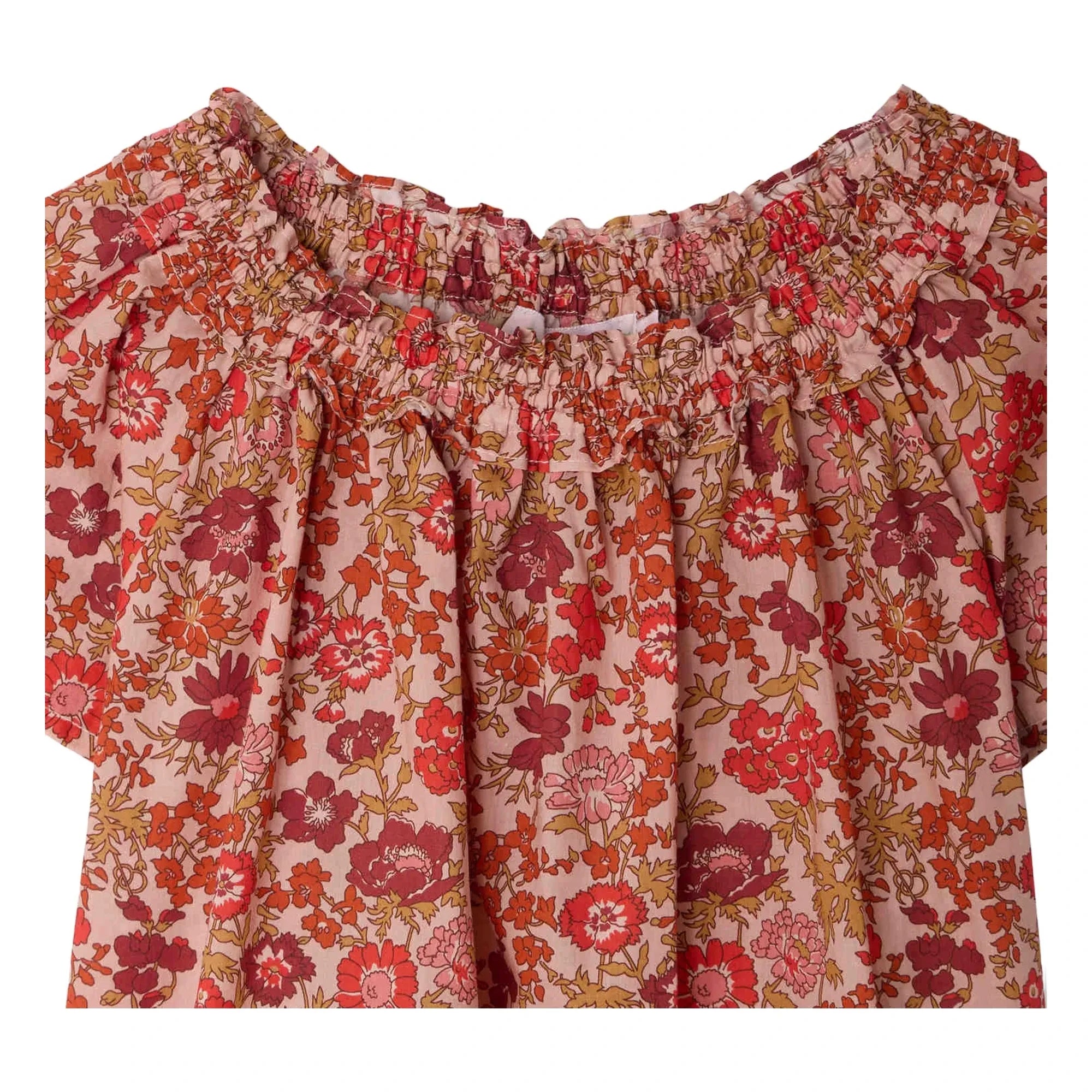 Bonpoint - Goldia Fleurie Bio-Baumwollbluse | Puderrosa