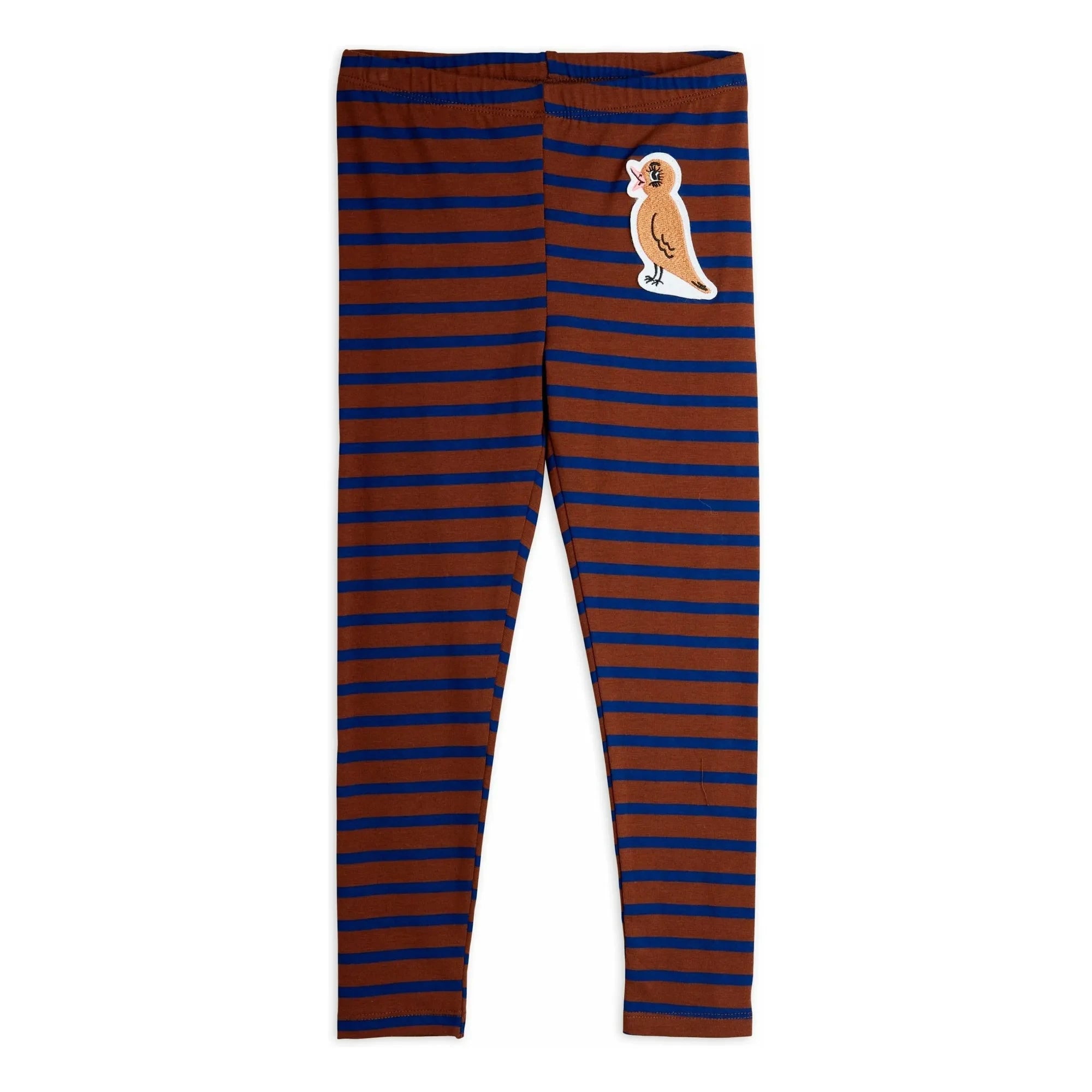 Mini Rodini - Leggings aus Bio-Baumwolle mit Vogelmuster | Braun