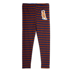 Mini Rodini - Leggings aus Bio-Baumwolle mit Vogelmuster | Braun