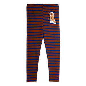 Mini Rodini - Leggings aus Bio-Baumwolle mit Vogelmuster | Braun