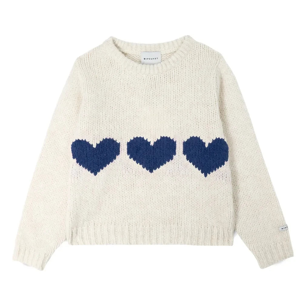 Mipounet - Mia Hearts Pullover | Creme
