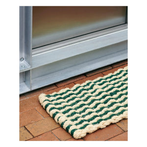 Hay - Coco Streifenwelle Fußmatte | Dunkelgrün