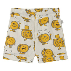 Stella McCartney Kids – Musik-Shorts Leinen und Bio-Baumwolle | Elfenbein