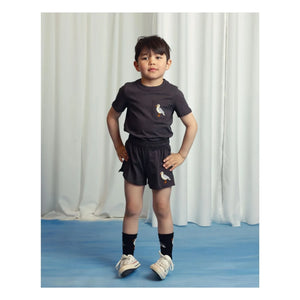 Mini Rodini - Seagull T-Shirt Bio-Baumwolle | Schwarz