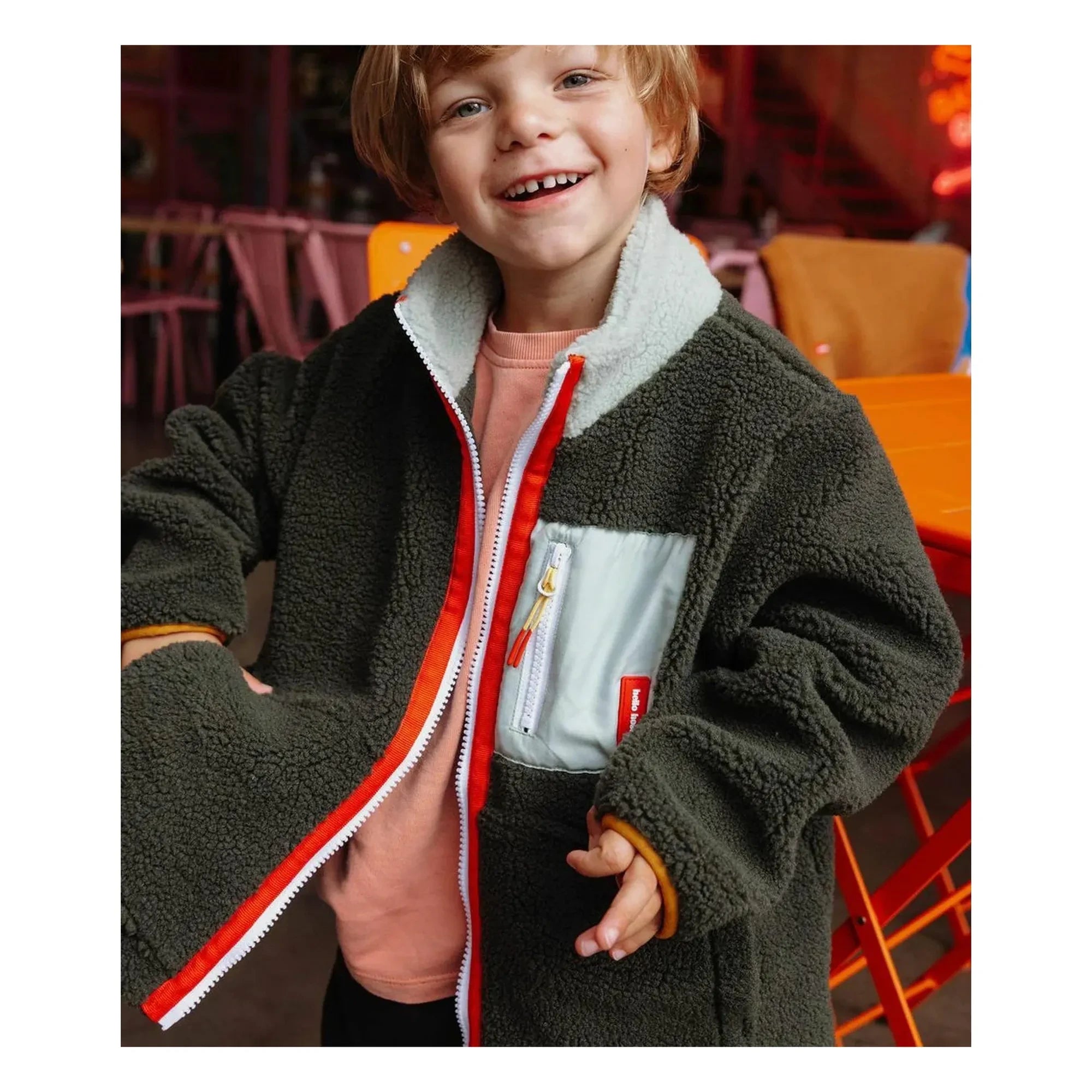 Hello Hossy - Forest Fleece Jacke | Dunkles Khaki
