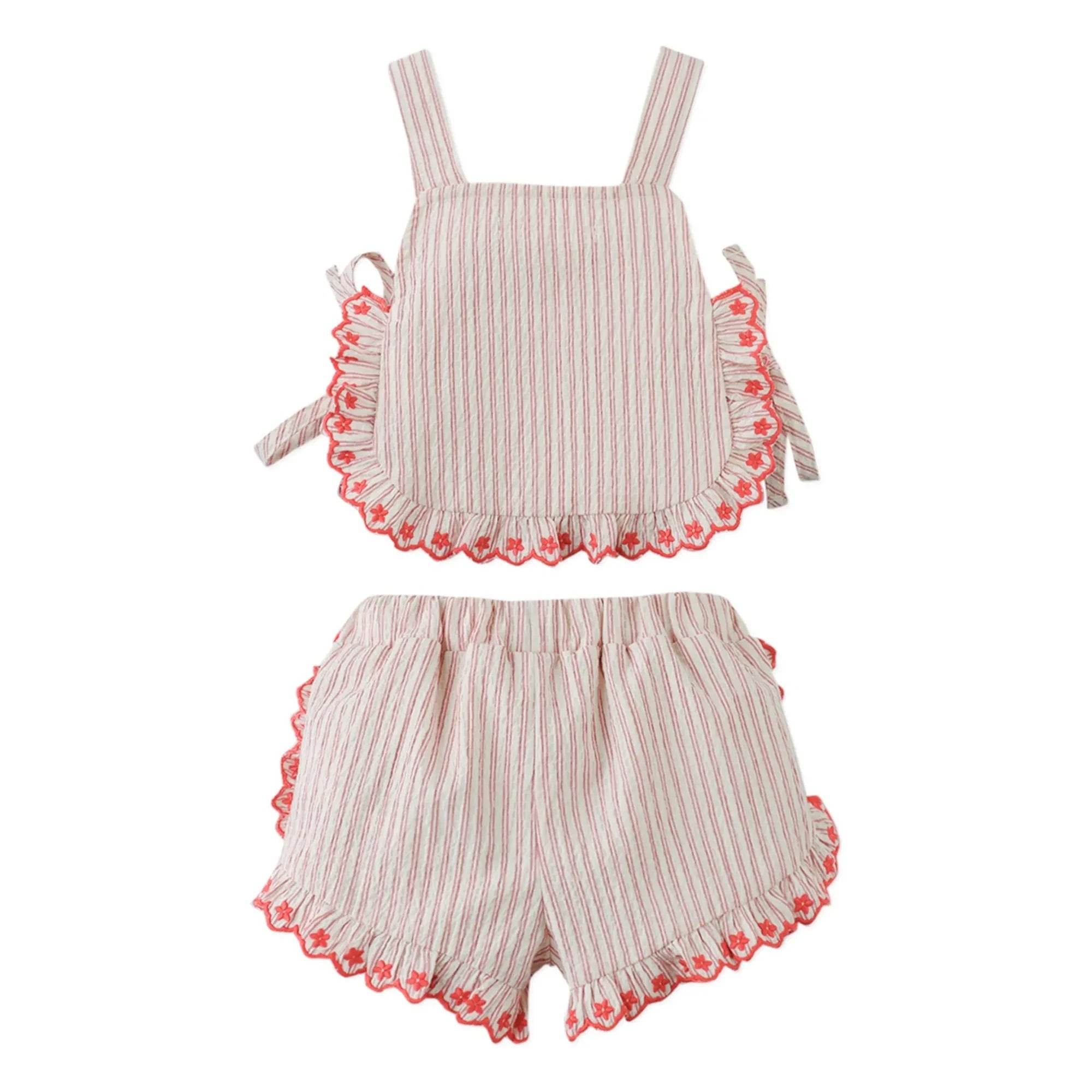 Gingersnaps - Juria Rüschen-Top und Shorts-Set | Rot