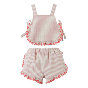 Gingersnaps - Juria Rüschen-Top und Shorts-Set | Rot
