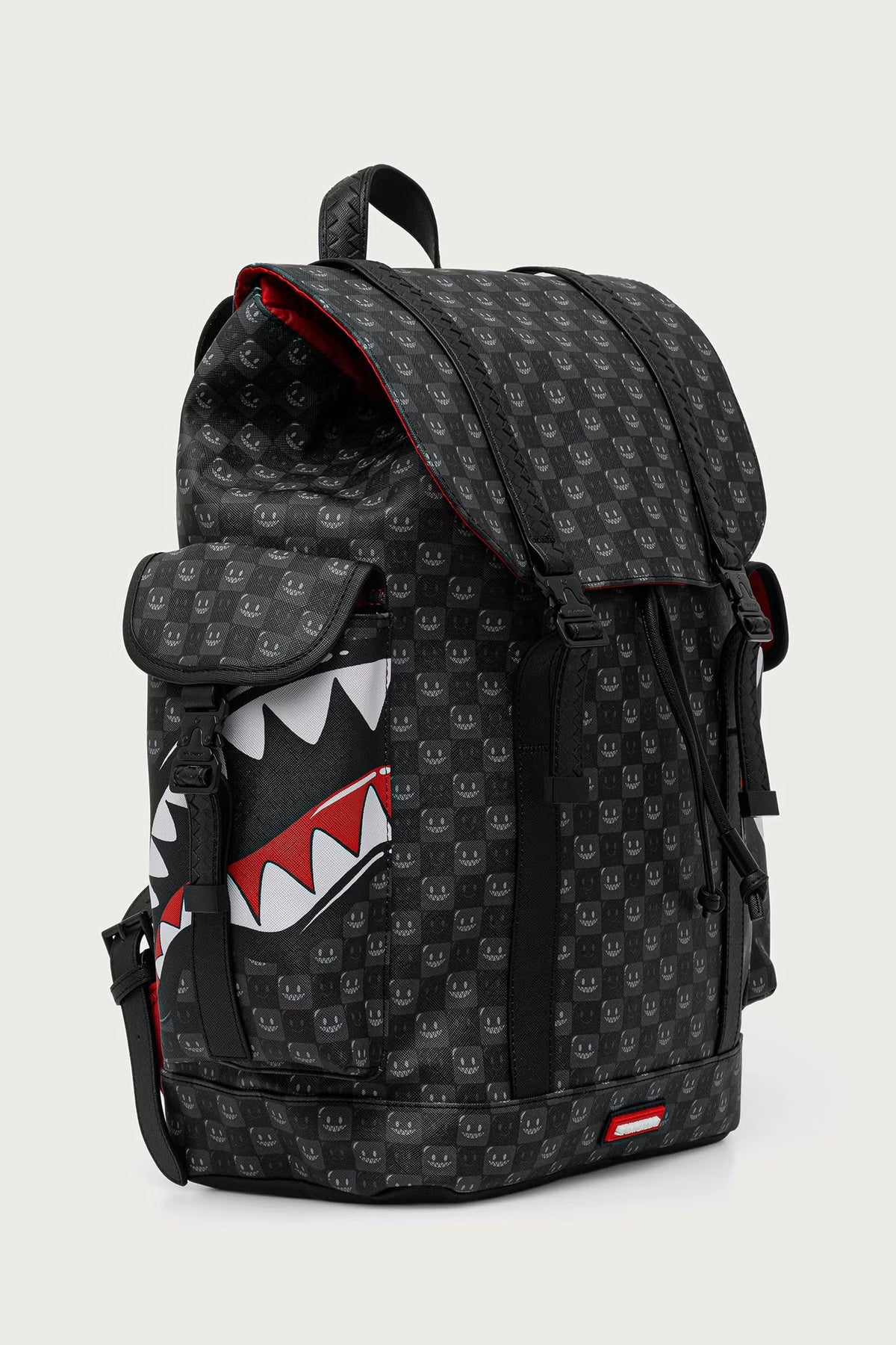 Sprayground - Schwarzer Rucksack mit Haifischen in Paris 910B9311NSZ
