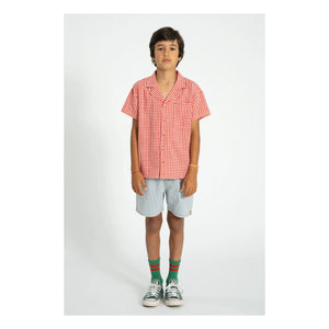 Piupiuchick - Gestreifte Jeansshorts | Blau