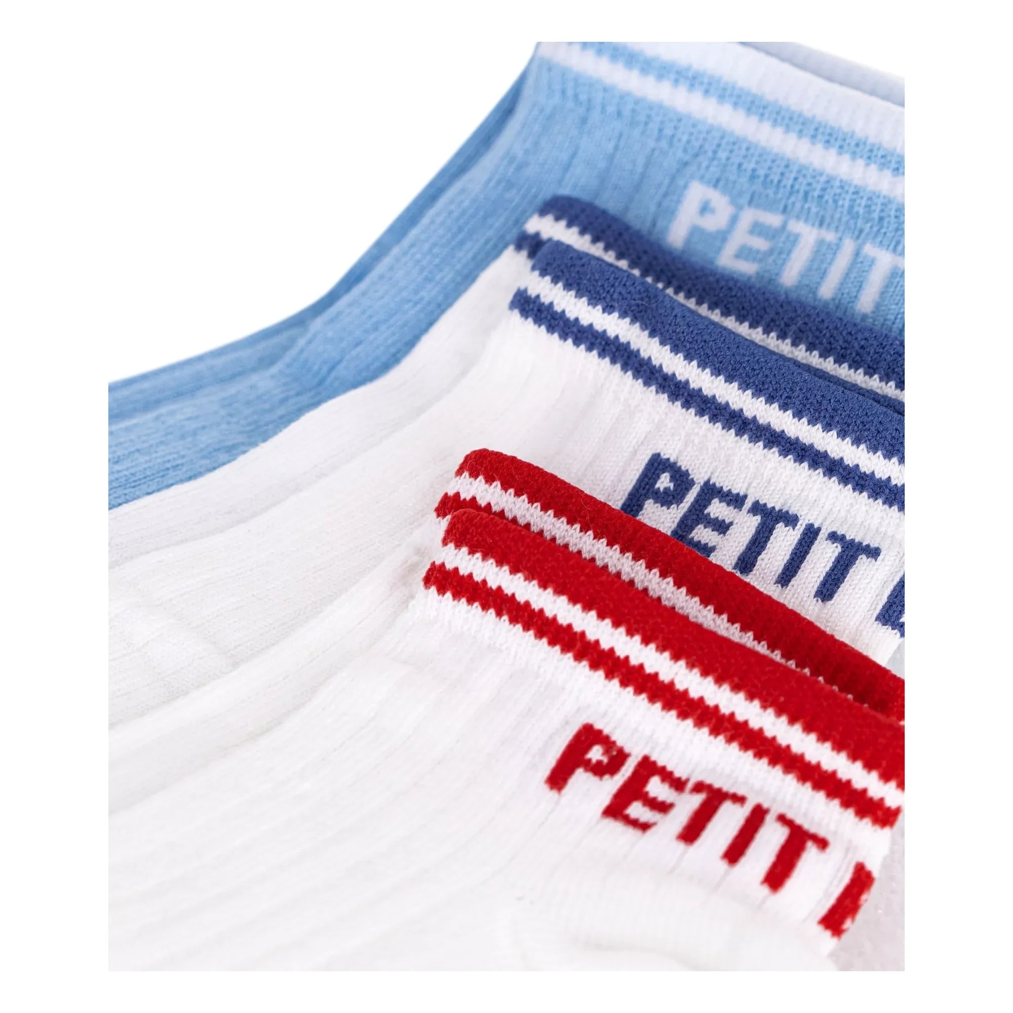 Petit Bateau - 3 Çift Düşük Spor Çorap Seti | Beyaz