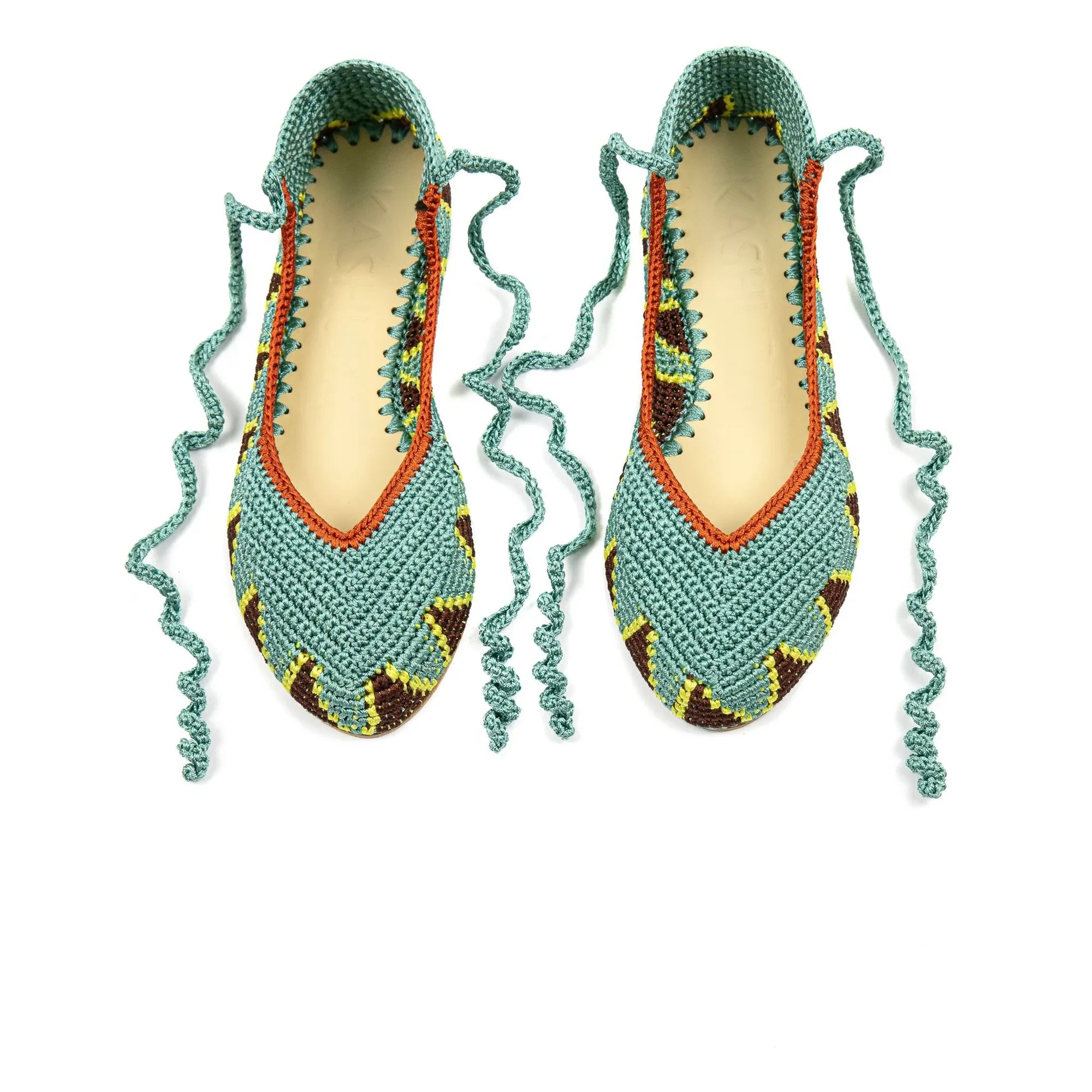 Kashura - Ballerinas Hoher Salbeigrün | Salbei