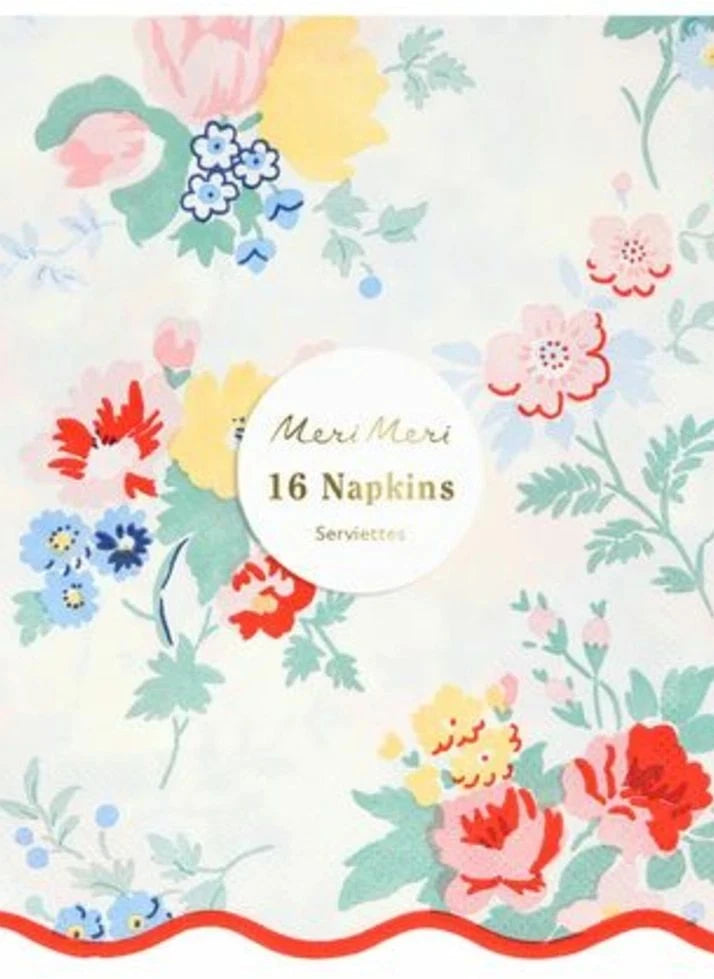 Meri Meri - Papierservietten mit Vintage-Blumenmuster - 16er-Set