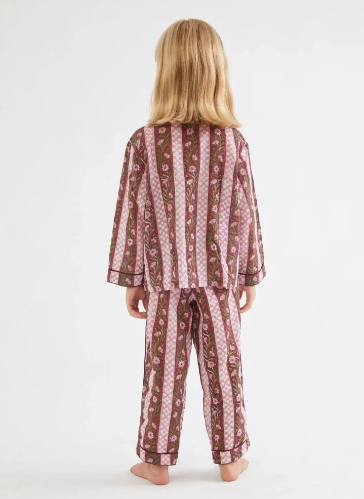 Folkloore - Blumendesign Pyjama - Folkloore x Smallable | Grün
