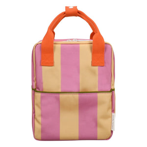 Sticky Lemon - Kleiner gestreifter Rucksack | Puderrosa