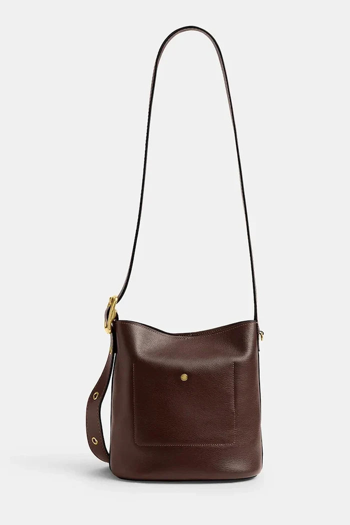Coach kadın deri crossbody çanta Bleecker Bucket Bag 21