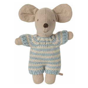 Maileg - Baby Maus in blauer Wiege