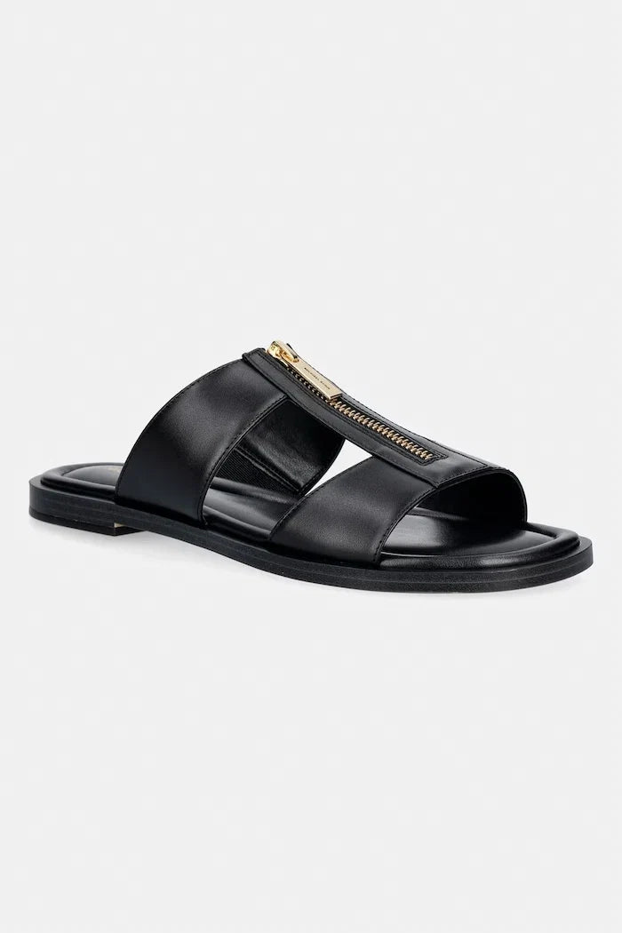 MICHAEL Michael Kors kadın düz tabanlı deri terlik Berkley Flat Sandal