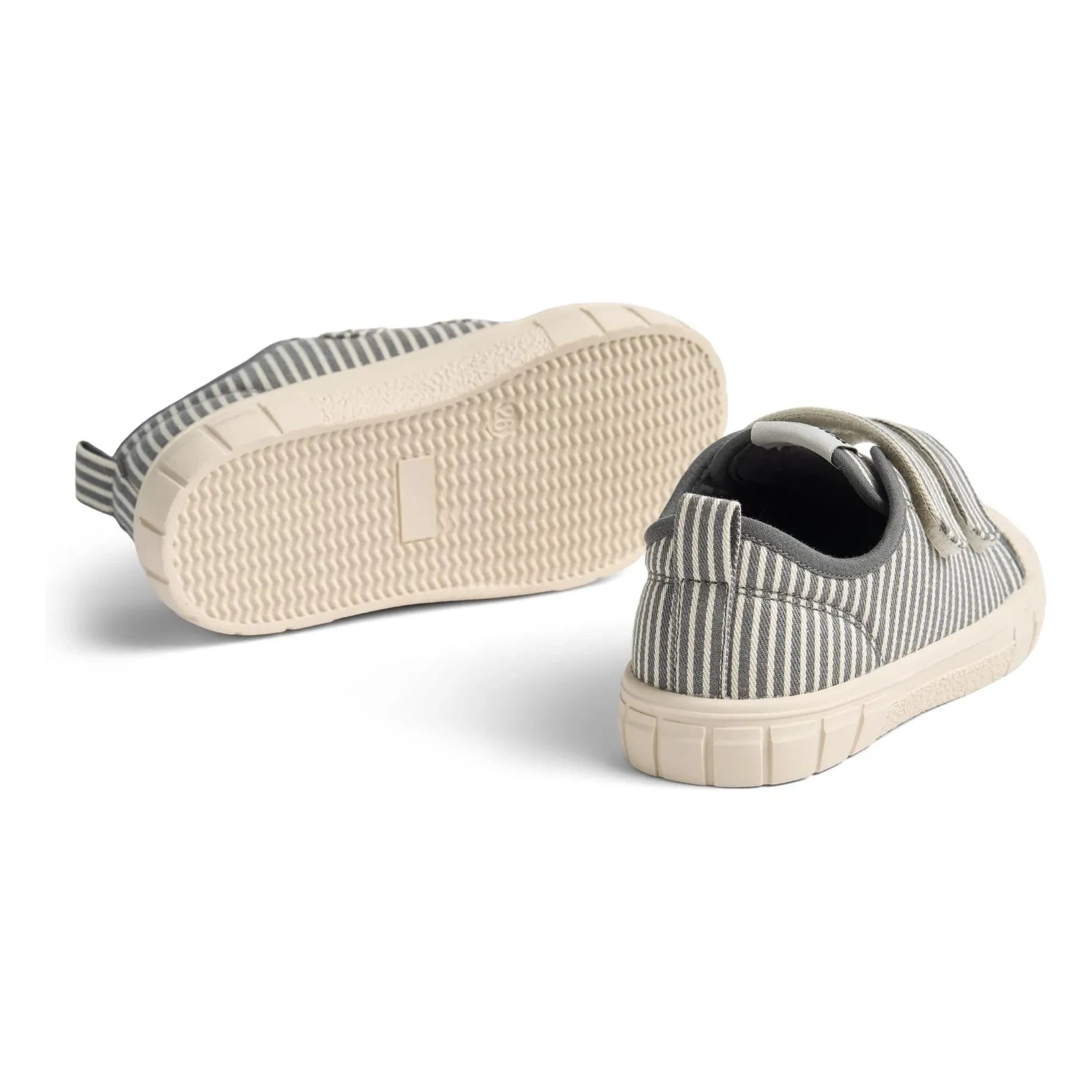 Wheat - Bobbie Gestreifte Sportschuhe mit Klettverschluss | Grau