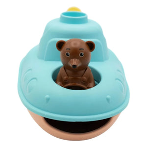 Simple - Badespaß-U-Boot - Einzeln x Kleiner brauner Teddybär | Blau