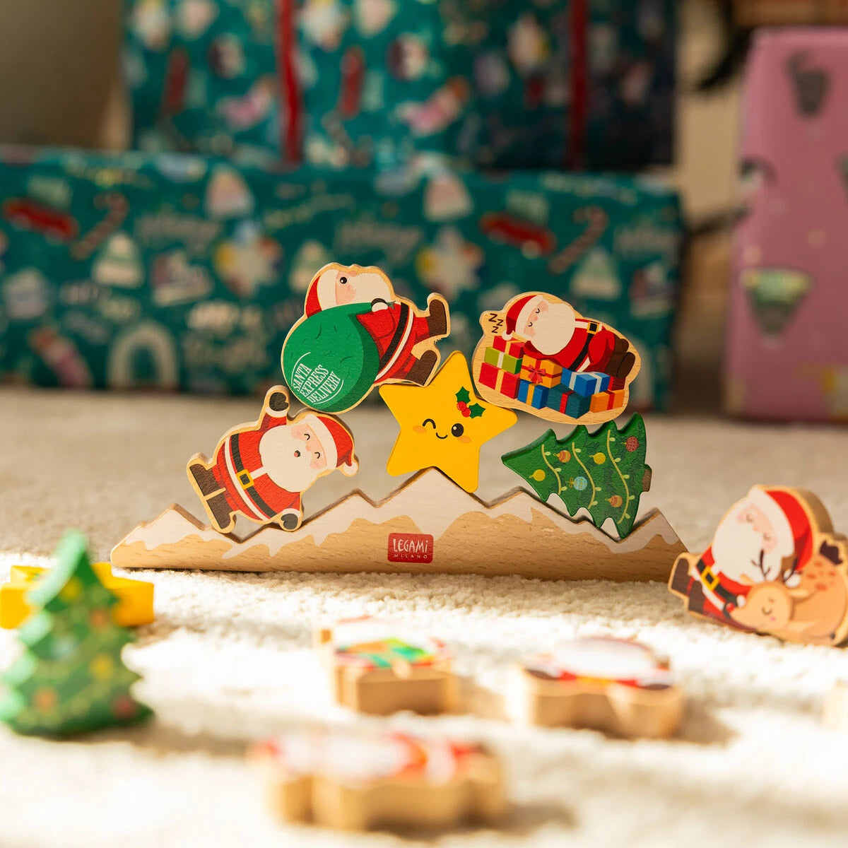 Legami - Stapelbares Holzspiel - Ho Ho Ho Balancing Game