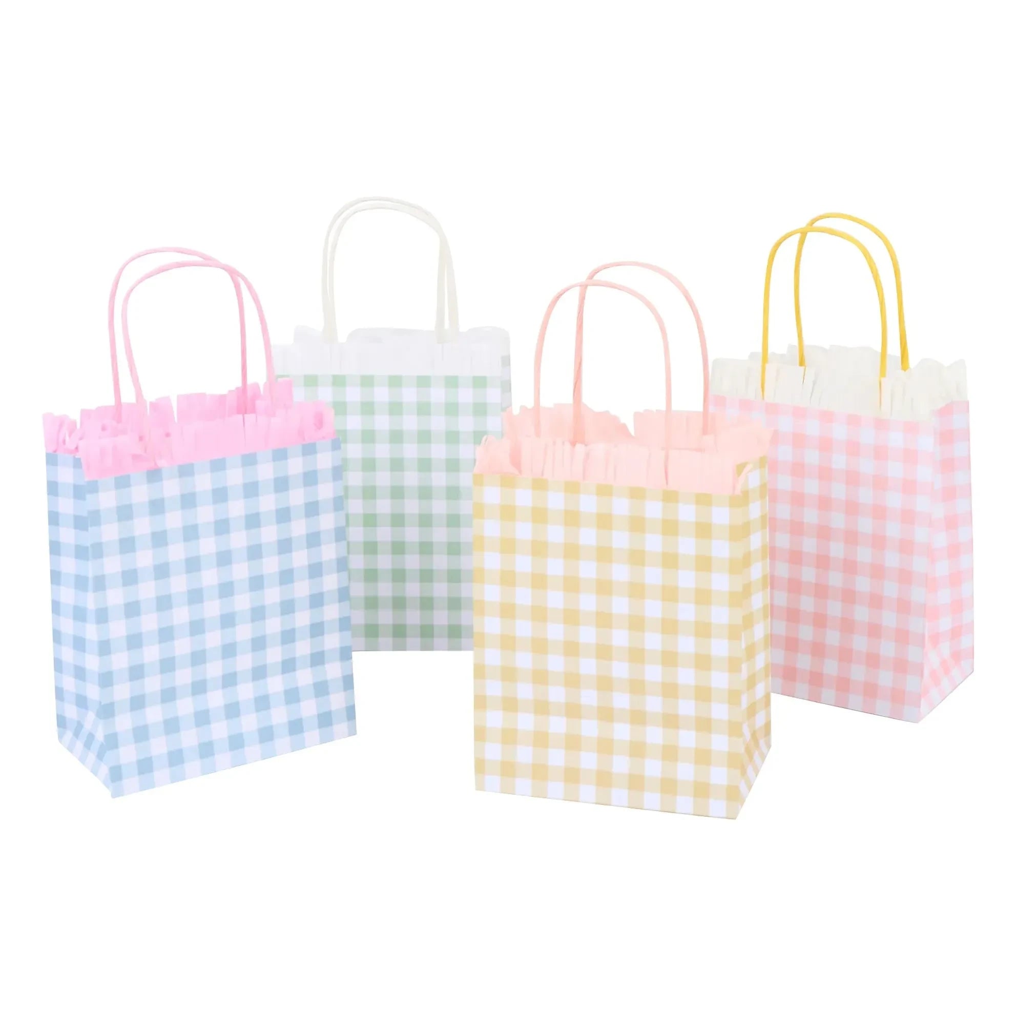 Meri Meri - Geschenkbeutel im Vichy-Muster - 8er Set