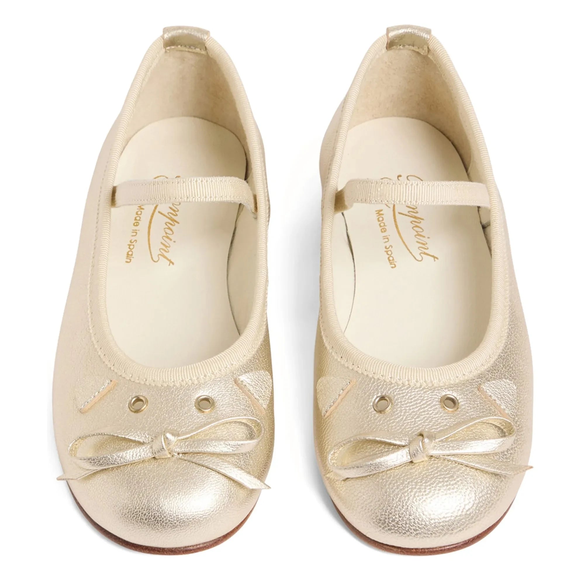 Bonpoint - Joie Leder Ballerinas | Gold