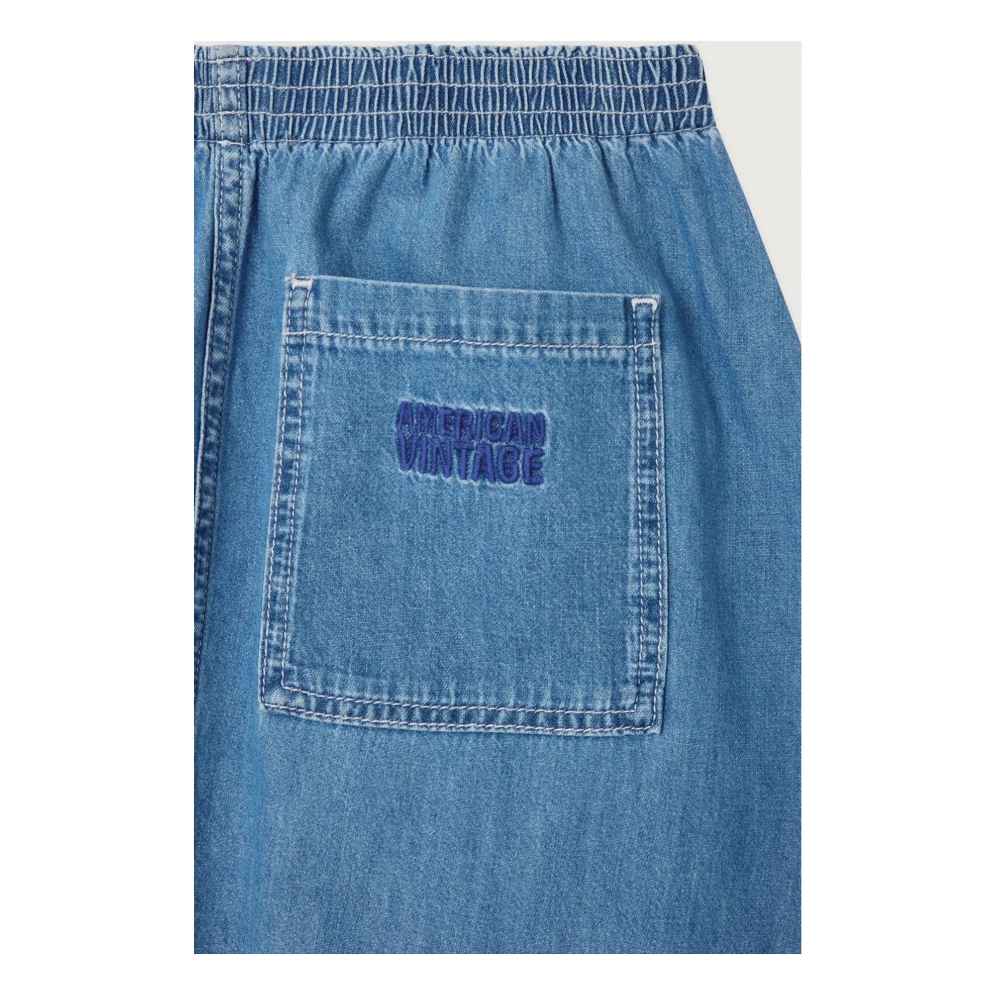 American Vintage - Izeway Baumwollrock | Blau