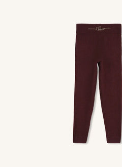 Chloé - Organik pamuk örgü pantolon | Plum