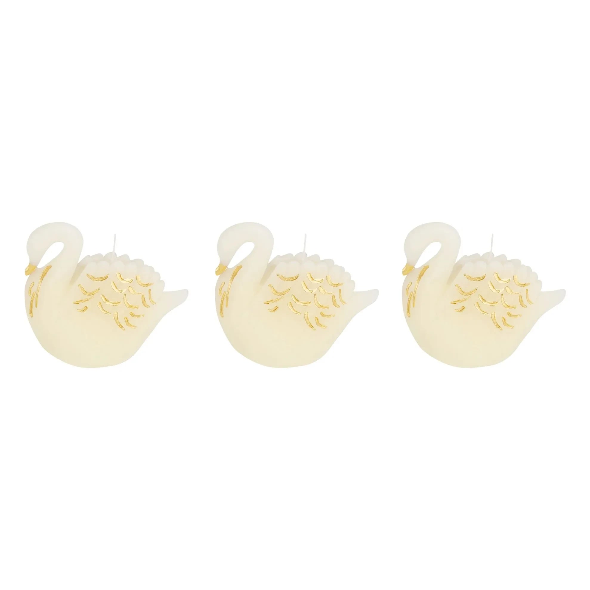 Meri Meri – Schwanenkerzen – 3er-Set | Ecru