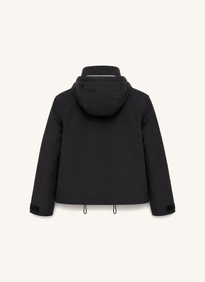 Töastie - Aus recyceltem Futterstoff gefütterte wasserdichte Windjacke | Schwarz