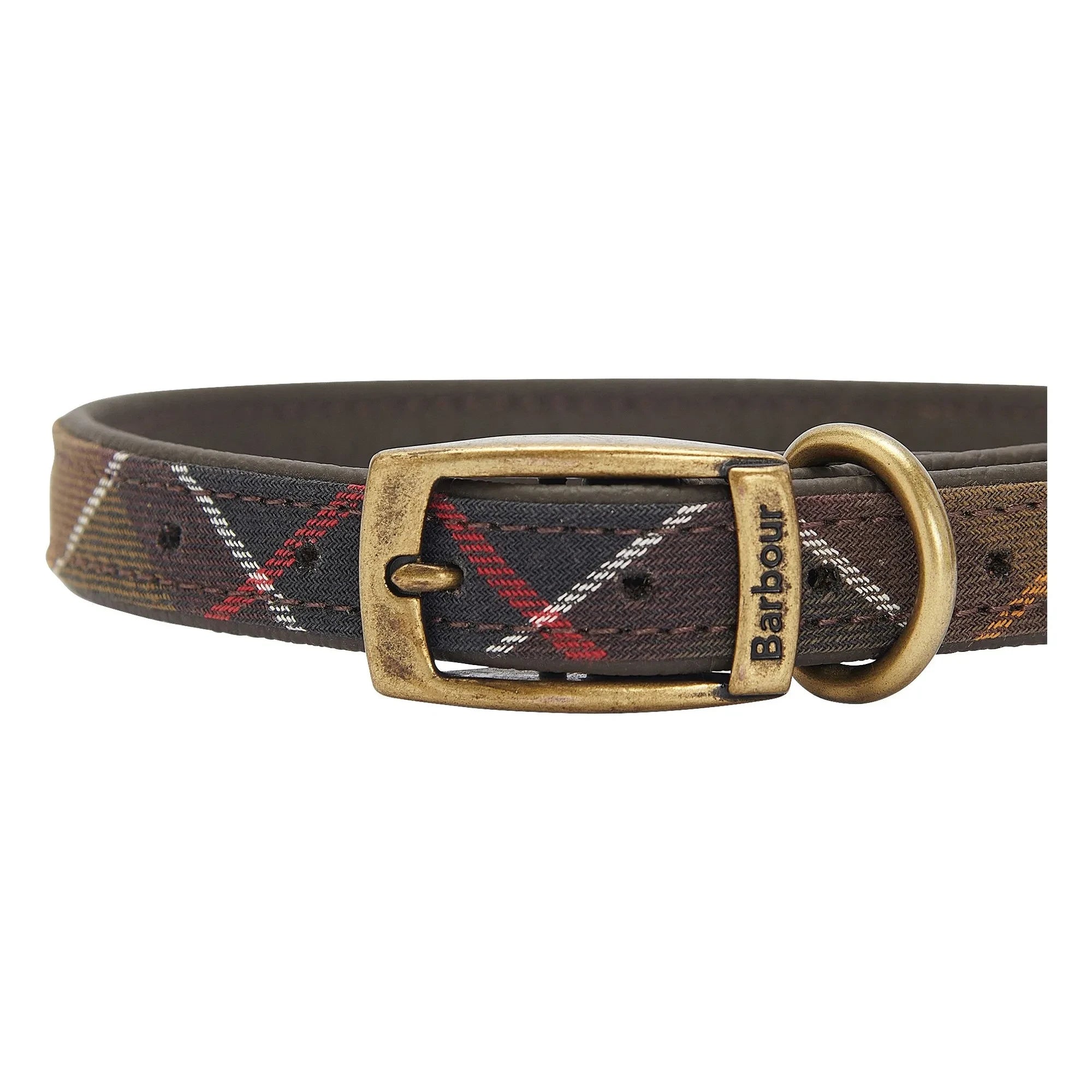 Barbour - Kariertes Hundehalsband | Dunkelbeige Braun