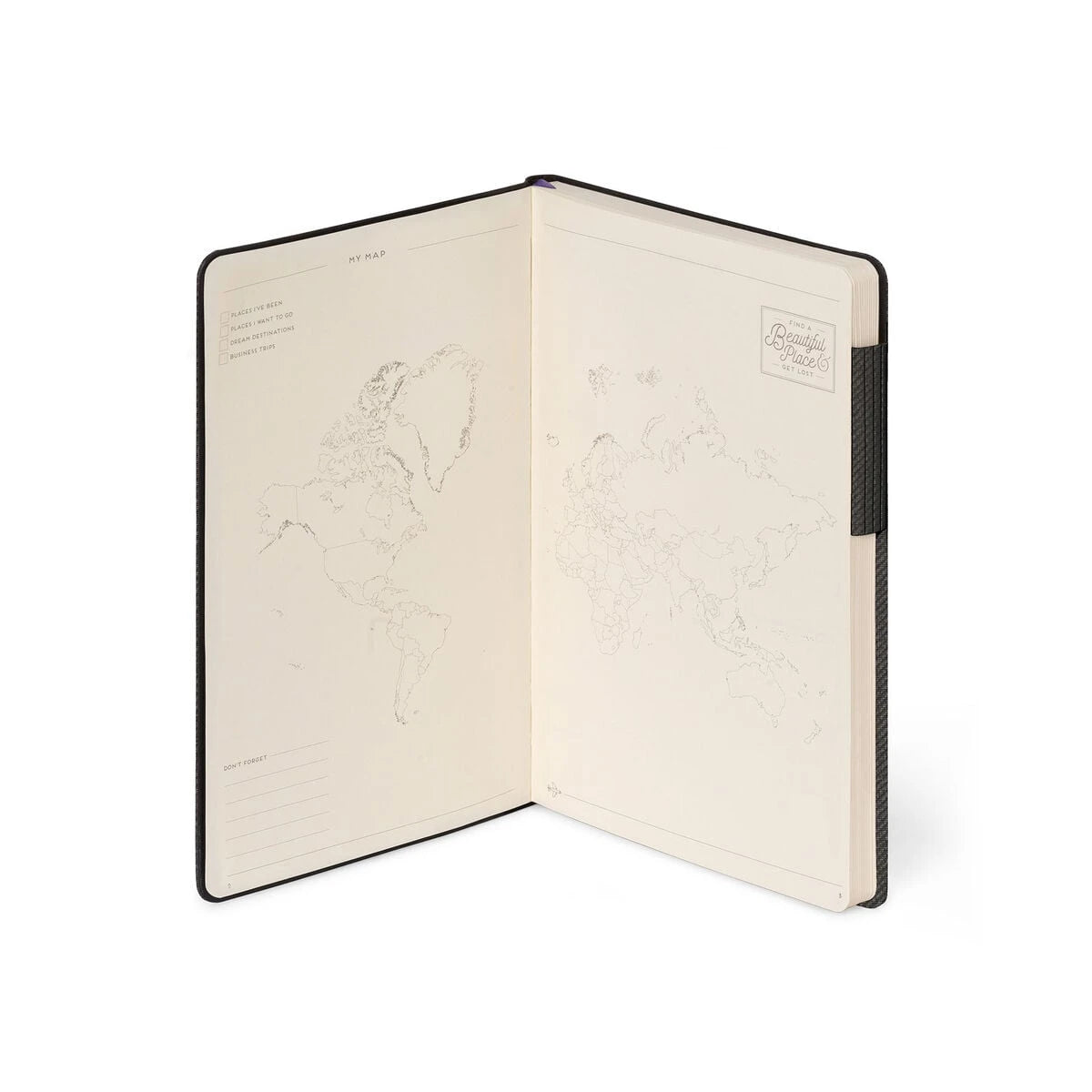 Legami - Çizgili Monokrom Yumuşak Kapaklı Defter - Derin Grafit - Not Defterim